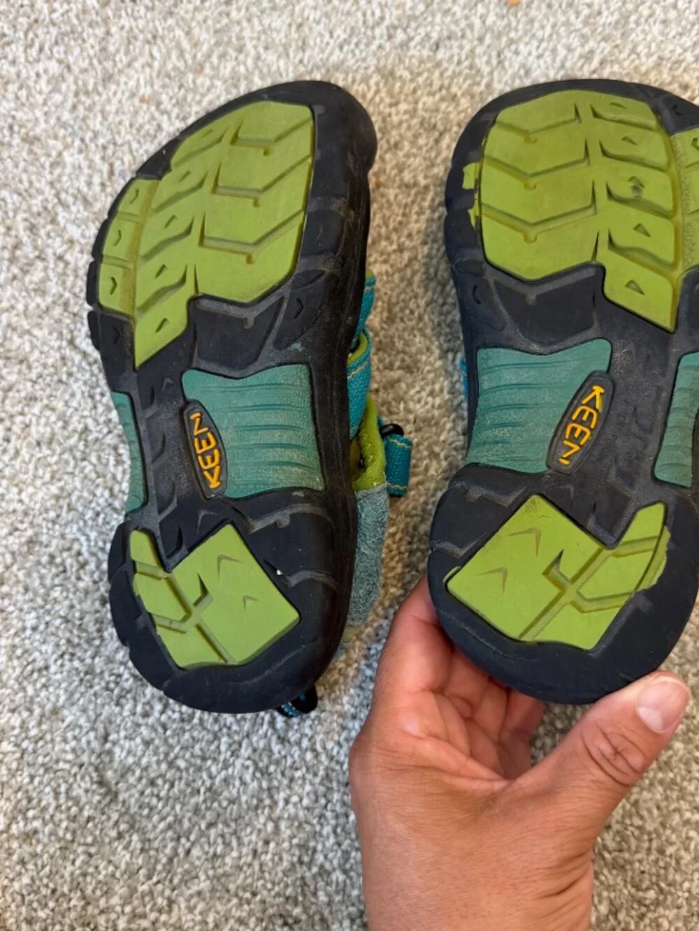 KEEN Newport H2 Kids Waterproof Sport Sandals Blue Green US 13